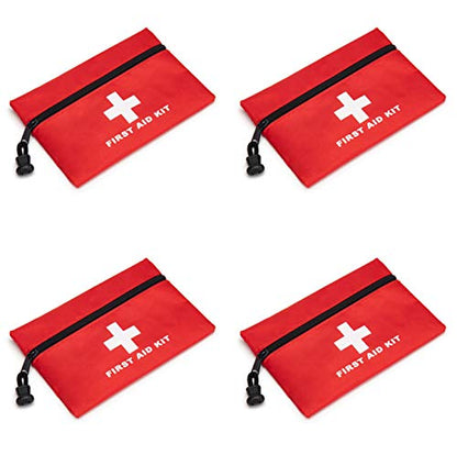 Red Emergency Bag First Aid Small Empty Travel Rescue Pouch First Responder Storage Medicine Pocket Bags for Car Home Office Kitchen Sports Ourdoors Bag Only (8.3x5.5 4pcs) - style: 8.3x5.5inch 4pcs