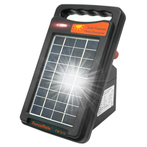 FenceMate 10 Miles Range Solar Fence Charger 0.2J for Containment