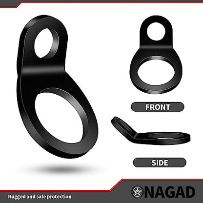 Large Tie Down Strap Rings for Truck Bed Trailer, 6 Pack, 2000 lbs Capacity - color: Black, size: Large-6 Pack