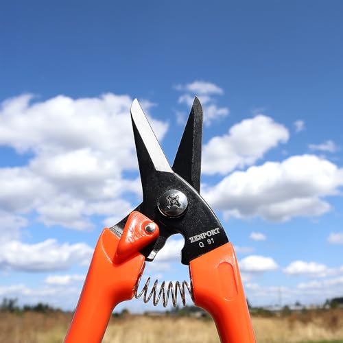 Zenport Q91 Ultra Twig and Hoof Trimming Shears, 7.25-Inch, Orange