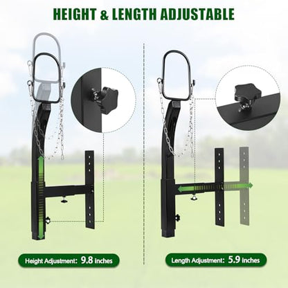 Livestock Stand 9.8 inch Height Adjustable, Goat Stand 5.9 inch Length Adjustable，Metal Livestock Stand Attachment Nose Loop Headpiece, Trimming Stand for Goat & Sheep. | Nose Loop Headpiece for Goat & Sheep, Powder-Coated Steel Trimming Stand for Farm Gr