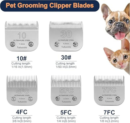 7FC Clipper Blade Compatible with Andis, Wahl and Oster Dog Clippers,3 PACK - color: 7FC 3PACK