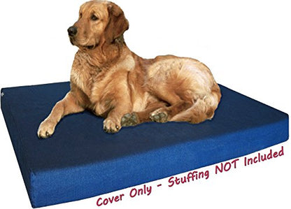 Dogbed4less DIY Durable Blue Denim Pet Bed External Duvet Cover and Waterproof Internal Case for 41"X27"X4" Large Dog Bed - Replacement Covers only - size: 41"X27"X4" Large