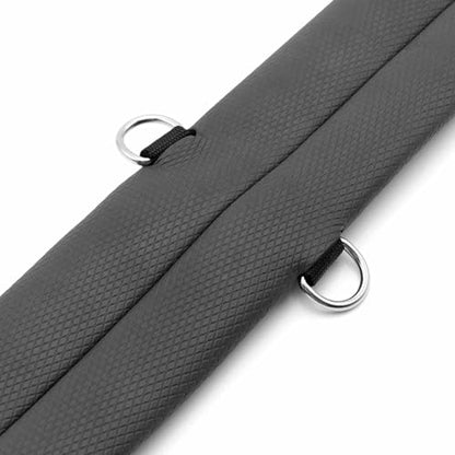 Jeffers Equine Western PVC Straight Cinch – Black Horse Girth for Saddles, Roping, Barrel Racing, Trail Riding – 1/4" Thick, 4 Layer Nylon Reinforced, Stainless Steel Hardware