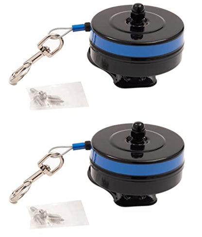 Lixit® Bracket Mount and Stake Retractable Leash Tie Outs for Dogs (Medium (Pack of 2), Bracket) - size: Medium (Pack of 2)