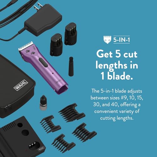 Wahl Professional Animal Arco Cordless Clipper Kit, 8786-1001, Purple - color: Purple