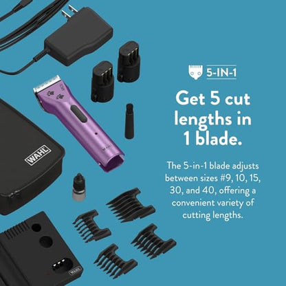 Wahl Professional Animal Arco Cordless Clipper Kit, 8786-1001, Purple - color: Purple