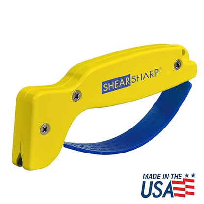 AccuSharp ShearSharp Scissors Sharpener, Diamond-Honed Tungsten Carbide Blade Sharpening Tool for Scissors, Garden Shears, Kitchen Shears, Hedge Clippers, Yellow