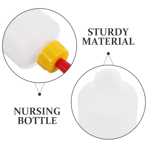 UPKOCH 400 ml Lamb and Goat Feeding Bottles with Nipples, 5 Sets