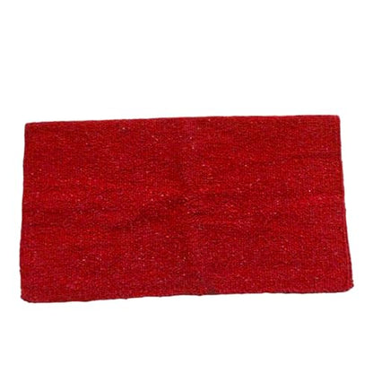 Majestic Ally Solid Color 34"x 36" Traditional Acrylic Saddle Blanket with Hemline Edges-3.7 lbs (Red) - color: Red