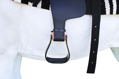 CHALLENGER Horse Western 5" Wide Barrel Racer Black Aluminum Engraved Show Stirrups 51248 - color: Black Purple