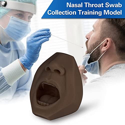 SimCoach Nasal and Throat Swab Training Model, Black - color: black