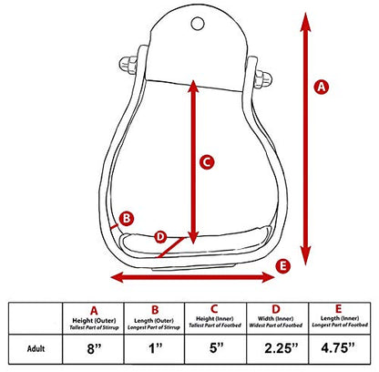 Tahoe Tack Angled Engraved Knee Relief Western Show Stirrups