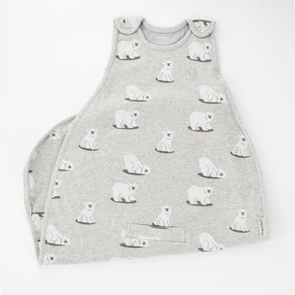 Woolino Merino Wool & Organic Cotton Baby Sleep Sack 2-24 Months – Ultimate 4-Season Baby Sleeping Bag, Universal Size Wearable Blanket, 2-Way Zipper & Adjustable Fit, Year-Round Use - Polar Bear - color: Polar Bears
