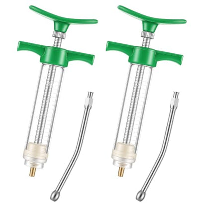 Threlaco 10ml 2 Pcs Drench Gun for Goats, Sheep & Cattle - size: 10ml