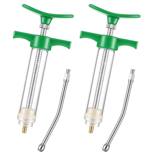 Threlaco 10ml 2 Pcs Drench Gun for Goats, Sheep & Cattle - size: 10ml