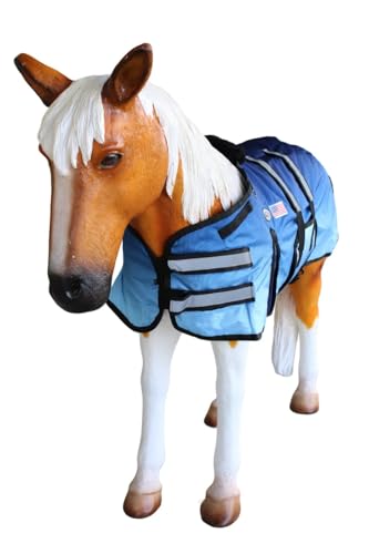 1680D Miniature Foal Pony Donkey Weanling Winter Blanket 519TS09-M - color: Ocean Ombre, size: 36-42 Inches (Medium)