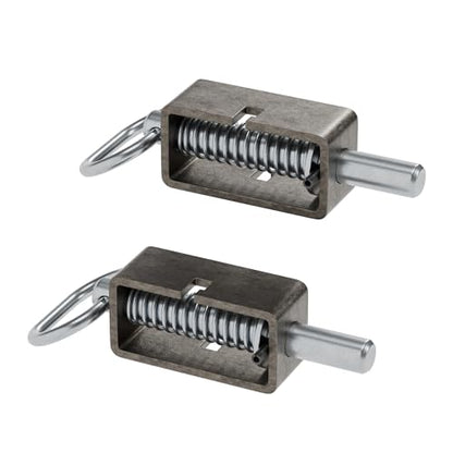 5-1/8'' Trailer Gate Latch, Weld-On Spring Latch Lock, Heavy-Duty Trailer Latch with Plain Tube, Spring Loaded Latch for Utility Trailer Gate, Pack of 2 - size: 5inch