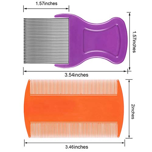 Maitys 8 Pcs Lice Combs Kids Pet, 3.5 x 2 Inch, 3.54 x 1.57 Inch, Classic - color: Classic, size: 3.5 x 2 Inch, 3.54 x 1.57 Inch