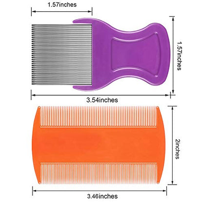 Maitys 8 Pcs Lice Combs Kids Pet, 3.5 x 2 Inch, 3.54 x 1.57 Inch, Classic - color: Classic, size: 3.5 x 2 Inch, 3.54 x 1.57 Inch