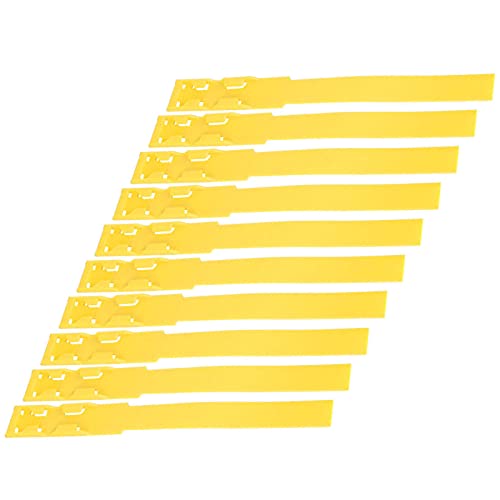 10-Pack Cow Identification Bands, Plastic Cattle Marking Rings - color: Yellow
