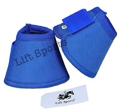 Horse Bell Boots 8 Colors Over Reach No Turn Bell Boots Wrap Tack Protection Equine (Medium, Teal)