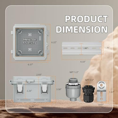Joinfworld Outdoor Electrical Box 6X6 Junction Box (Pack of 2) - size: 5.9"x5.9"x3.5" (Pack of 2)