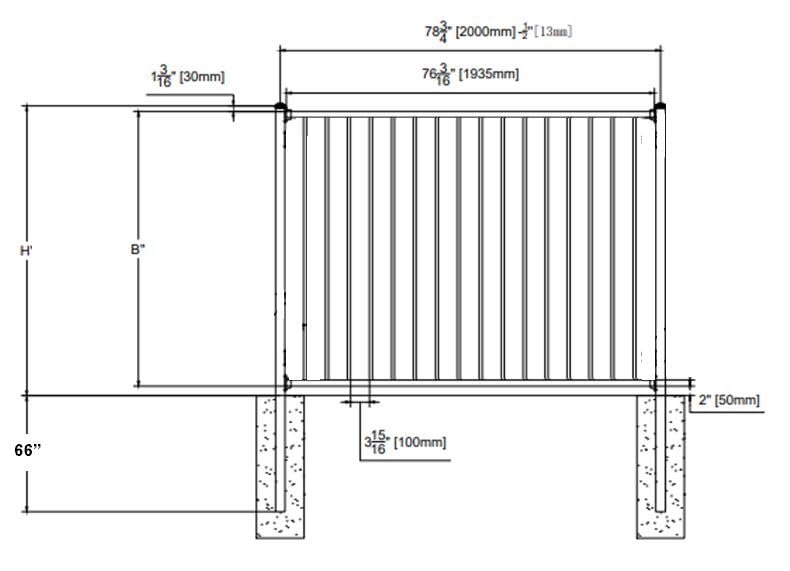XCEL Fence® Black Steel Anti-Rust Fence Panel - Flat Top/Flat Bottom - 4FT H x 6.5FT W - Easy Installation - for Residential, Outdoor, Yard, Pool, Garden - 1 Post Included*