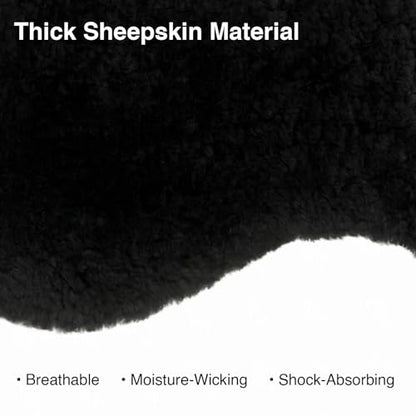 Ovation Europa Sheepskin English Seat Saver - Soft Plush Thick Shock-Absorbing Breathable Moisture-Wicking Horse Riding Seat Cushion - Fits Most English Saddles - size: 18-19