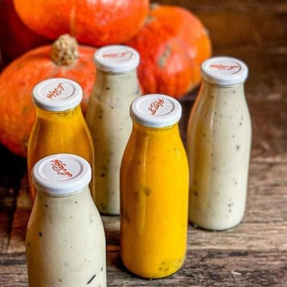 Le Parfait Milk Bottle 500ml (16oz), Airtight Twist Lid, Pack of 6 - color: 16oz (Set/6)