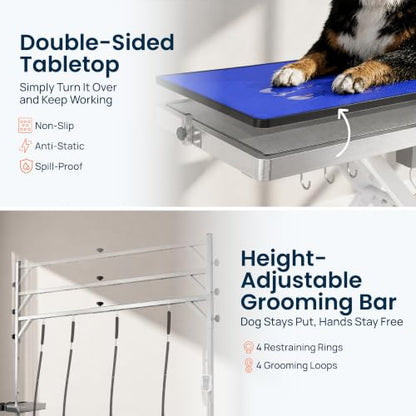 KANIS Professional Electric Dog Grooming Table - Heavy Duty - color: WHITE, size: 60"