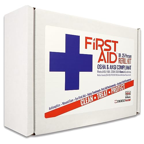 OSHA & ANSI 2021 Class A Refill Kit, 25 Person, 78 Pieces, First Aid Refill