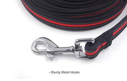 Long Dog Training Leash Dog Lead with Special Non-Slip Design and Padded Handle, 10/15/33/50 ft, for Any Size of Dogs - size: 15ft