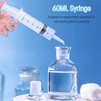 60ml Syringes without Needle, Large Plastic Liquid Syringe, 4 Pack