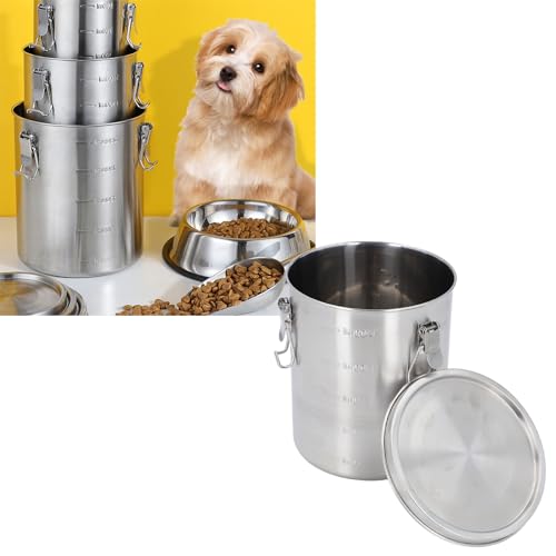 Airtight Small Pet Food Storage Container, Stainless Steel 1400ML - color: 1400ML