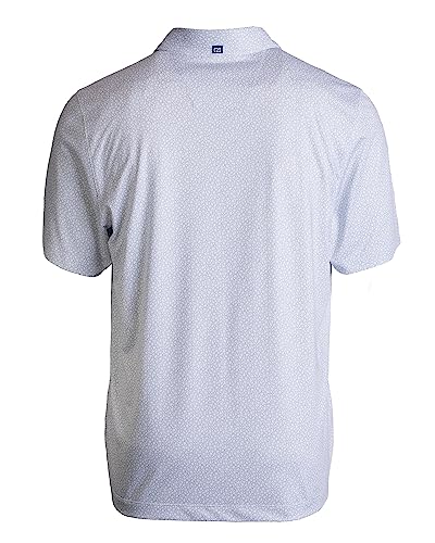 Cutter & Buck Pike Eco Pebble Print Stretch Recycled Mens Polo - color: White, size: Small