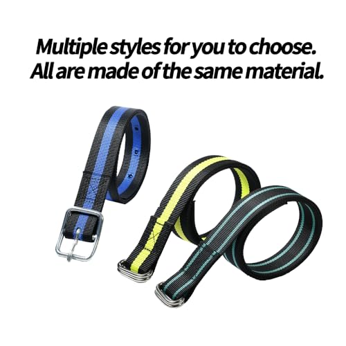 Nylon Cow Collar, 54 Inch, Thickened Neck Strap with Metal Buckle, Blue