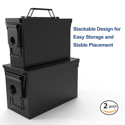 HARDROCK Metal Ammo Can, Ammo Box - color: Black, size: 30cal+50cal
