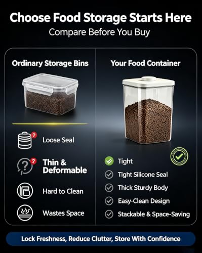 LivLab Mker Pet Food Storage Container With Lids & Cup - color: (D979)-5.5L-2