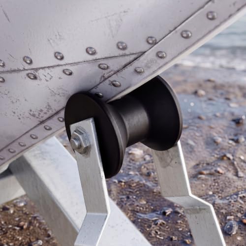 Boat Trailer Bow Stop Roller 3" × 1/2", Bow Roller for Boat Trailer, Protective Front Winch Roller, Wear-Resistant Guide Roller