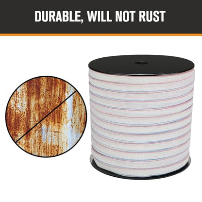 1 Roll 1 Inch x 2000 ft Electric Fence Tape Polytape - color: White, size: 1 Inch X 2000 ft