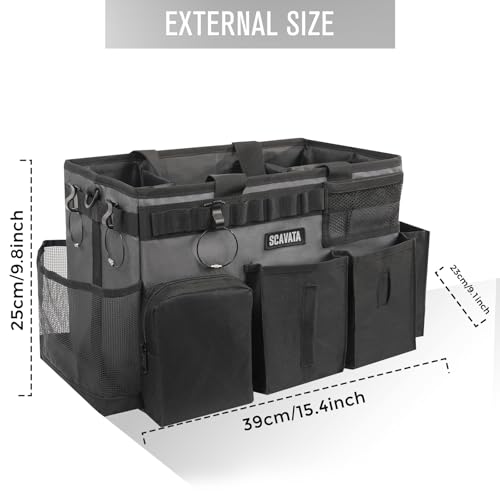 SCAVATA Wearable Cleaning Caddy Bag, Portable Cleaning Supplies Organizer - color: GraphiteGrey