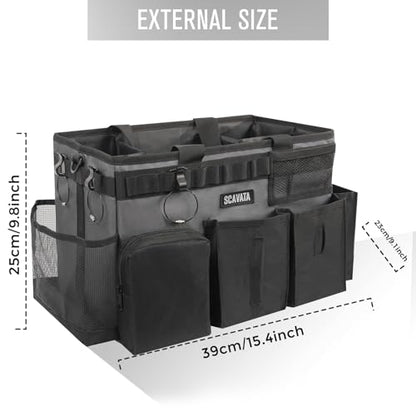 SCAVATA Wearable Cleaning Caddy Bag, Portable Cleaning Supplies Organizer - color: GraphiteGrey
