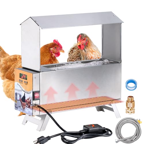 Heated Chicken Waterer Anti-Freeze Thermostat Control with Adjustable Leg