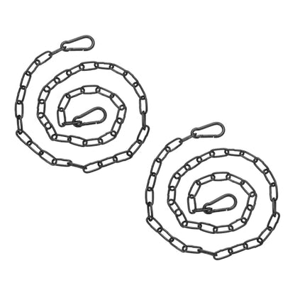 PATIKIL 2 Pcs Gate Chain Lock, 30 in x 3mm Chain Dia Alloy Steel Hanging Chain Lock with 2 Open Clasps for Stall Barn Fence Gate Hammock Swing Punching Bags Sandbag Yoga Gym, Black - size: 30inch x 3mm