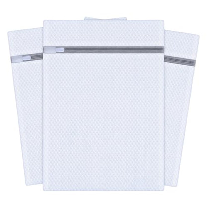 Mesh Laundry Bags for Delicates, 3 Pack, 12 x 16 Inches | Honeycomb mesh protects bras, lingerie, and underwear from snags — zippered closure stays secure throughout the wash cycle
