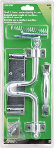 Hillman 852509 Hardware Essentials Zinc Plated Door & Gate Latch with Spring Loaded Sliding Bolt, Zinc-Plating