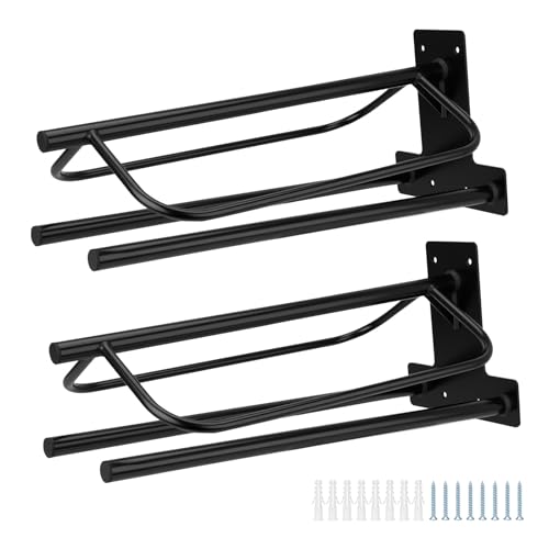 2 Pack Saddle Rack with Double Pad Bar, Wall Mounted