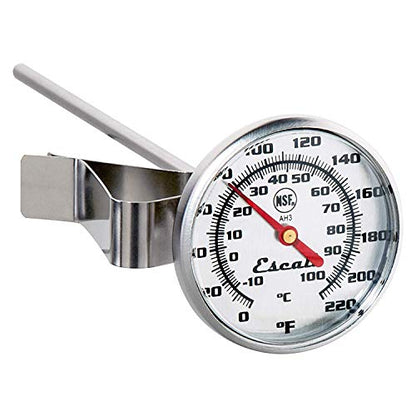 Escali AH3 NSF Certified Commercial Instant Read Large Dial Thermometer W/Clip, Silver - style: Large Dial