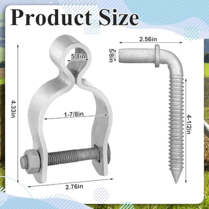 MorningRo 4 Pcs Farm Gate Hinge Set, 5/8'' x 1-7/8'' Gate Hinge - size: 1-7/8 Inch
